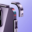 Tok iPhone 15, Magnetic Dual Glass, lila