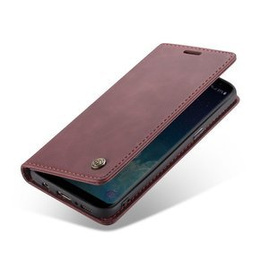 CASEME tok Samsung Galaxy S8, Leather Wallet Case, bordó