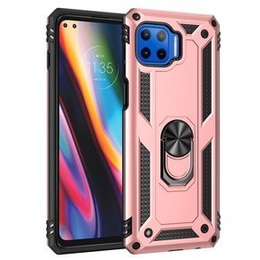 Páncélozott telefontok a Motorola Moto G 5G Plus, Nox Case Ring, rózsaszín rose gold