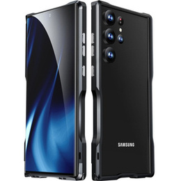 Teletok LUPHIE Samsung Galaxy S23 Ultra-hoz, Armor Bumper, fekete