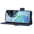 Pattintható tok a Motorola Moto G72, Wallet Thin Magnet, sötétkék