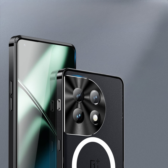 Kameravédő tok OnePlus 11 5G, CamShield MagSafe, átlátszó / fekete