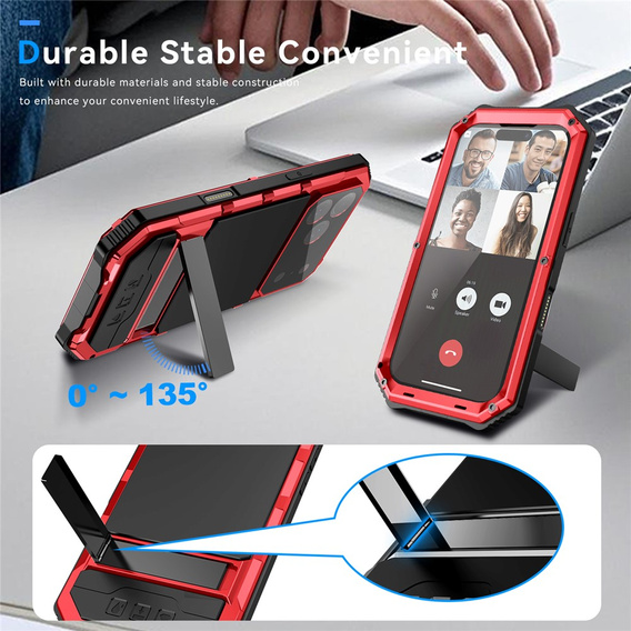 R-JUST páncélozott tok állvánnyal iPhone 17 Pro Max készülékhez