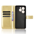 Pattintható tok a Infinix Hot 40i, Crazy Horse Wallet, arany