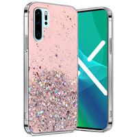 Telefontok a Huawei P30 Pro, Glittery, rózsaszín