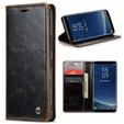 CASEME flip tok Samsung Galaxy S8+ Plus, Waxy Textured, kávé