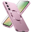 Tok Samsung Galaxy A56, ColorMag, MagSafe-hoz, rózsaszín + 9H edzett üveg