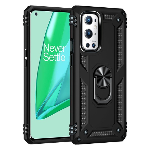 Páncélozott telefontok a OnePlus 9 Pro, Nox Case Ring, fekete
