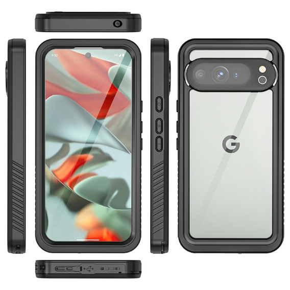 IP68 vízálló tok Google Pixel 9 Pro XL, Redpepper, fekete