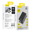 Blavec Power Bank 10000mAh BJ-03 Slim 13.5mm - C típus - 22.5W, MagSafe 3in1 - szürke