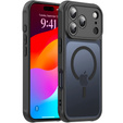 Matt tok iPhone 17 Pro készülékhez, MagSafe, kameravédelemmel, fekete