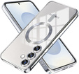 Tok Samsung Galaxy S25-hoz, Electro MagSafe, ezüst + üveg a képernyőhöz