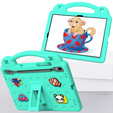 Gyermek tok Samsung Galaxy Tab S7/S8/S9, Cute Patterns, állvánnyal, zöld