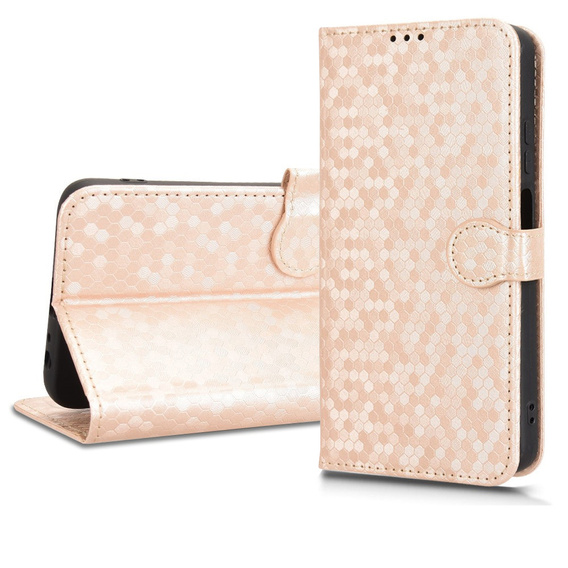 Flap tok T Phone 3 5G, Wallet Rhombus, arany