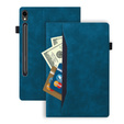 Tok Samsung Galaxy Tab S10 FE+ Plus, Classic, tolltartóval, kék