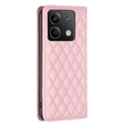 Pattintható tok a Xiaomi Redmi Note 13 5G, Wallet, BINFEN COLOR, rózsaszín