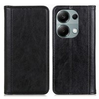 Telefontok a Xiaomi Redmi Note 13 Pro 4G, Wallet Litchi Leather, fekete