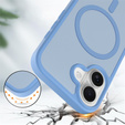 Matt tok iPhone 17 készülékhez, MagSafe-hoz, áttetsző kék