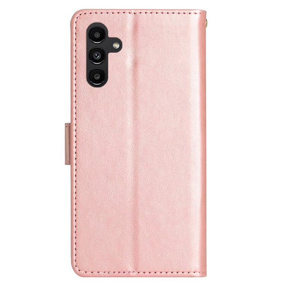 Pattintható tok a Samsung Galaxy A55 5G, Wallet, Butterfly, lila