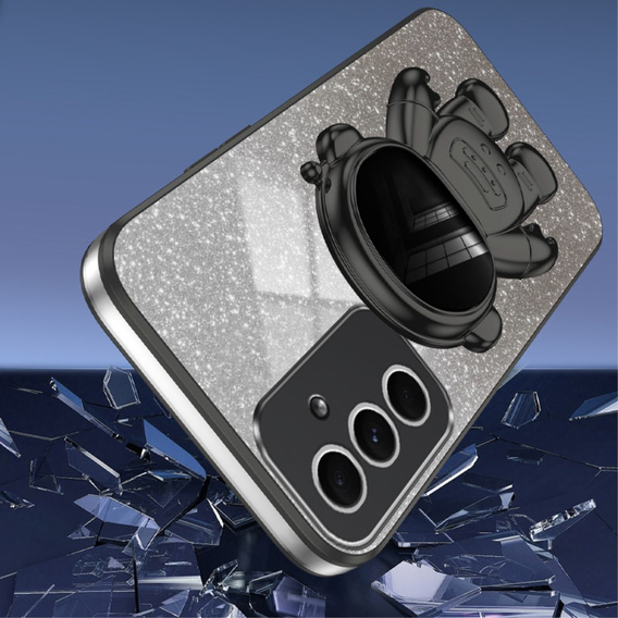 Tok Samsung Galaxy A55 5G, Glitter Astronaut, fekete