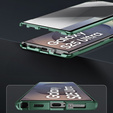 Magnetic Dual Glass MagSafe tok Samsung Galaxy S25 Ultra, zöld