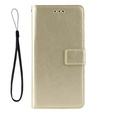 Pattintható tok a Xiaomi Poco F6 Pro, Crazy Horse Wallet, arany