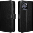Pattintható tok a Motorola Edge 50 Neo / Motorola ThinkPhone 25, Crazy Horse Wallet, fekete