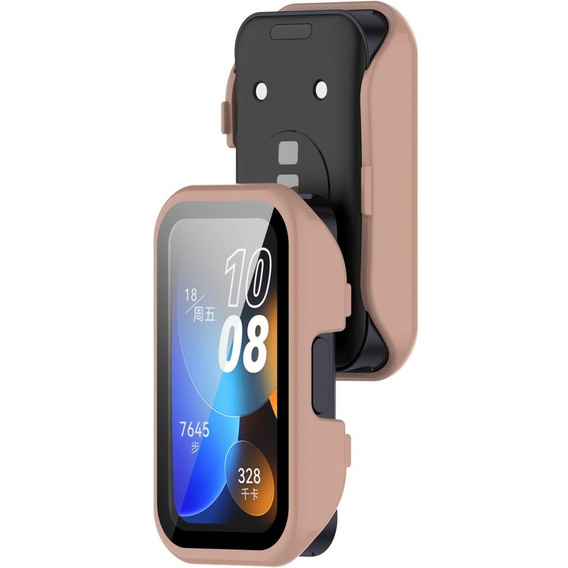 2w1 Etui + Szkło do Huawei Honor Band 6 / 7, Różowe