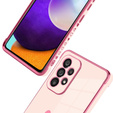Telefontok a Samsung Galaxy A52/A52S, Electro heart, rózsaszín rose gold