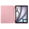 Tok Apple iPad Air 11" 6 gen. 2024 (A2902, Smartcase Hybrid, tolltartó résszel, rózsaszín