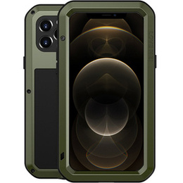 Love Mei Telefontok a iPhone 12 Pro, armored with glass, zöld