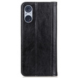 Telefontok a Sony Xperia 5 V, Wallet Litchi Leather, fekete