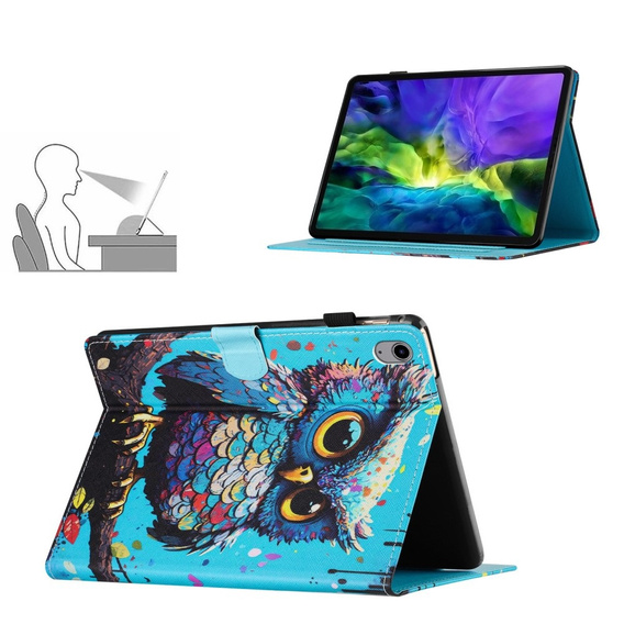 Tok iPad 10.9" 2022 (10 gen.), pánttal, owl