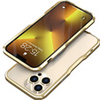 Teletok LUPHIE iPhone 13 Pro-hoz, Armor Bumper, arany