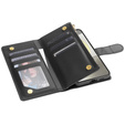 Flap tok Samsung Galaxy A56 5G, Rhombus Crossbody Leather, fekete