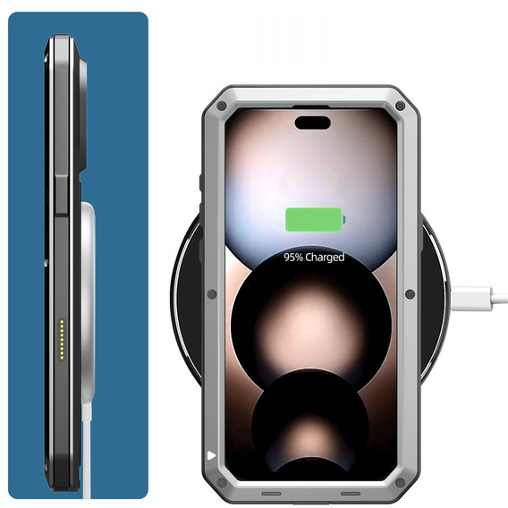 Páncélozott tok beépített edzett üveggel iPhone 17 Pro Max készülékekhez