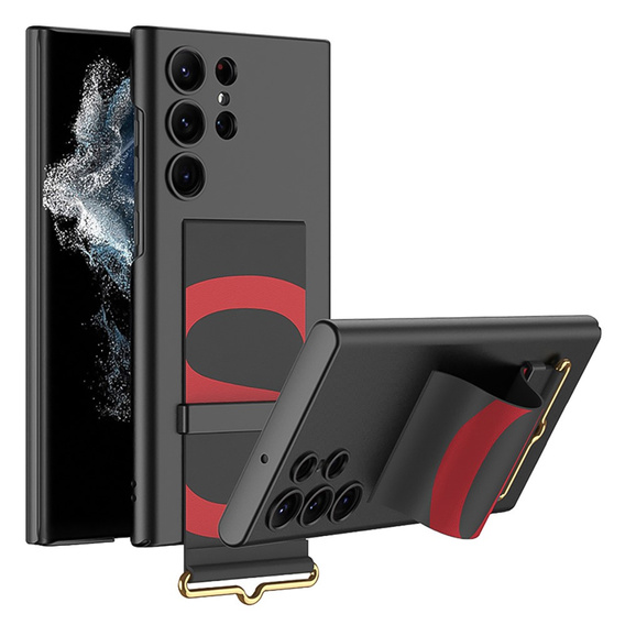 Telefontok a Samsung Galaxy S23 Ultra, GKK Strap Case, fekete