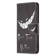 Pattintható tok a Infinix Hot 30, Wallet, Don't Touch My Phone, fekete