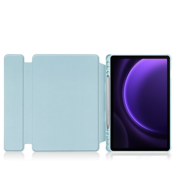 Billentyűzet tok Samsung Galaxy Tab S10 Lite / S10 FE / S9 FE, Rotary 360° Leather, világoskék