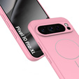 Szilikon tok a Google Pixel 10 Pro XL-hez, MagSafe-hoz, rózsaszínű
