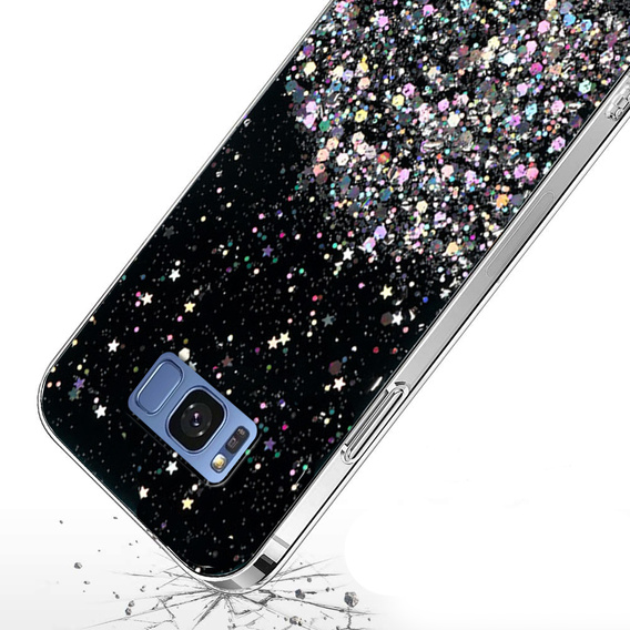 Telefontok a Samsung Galaxy S8, Glittery, fekete
