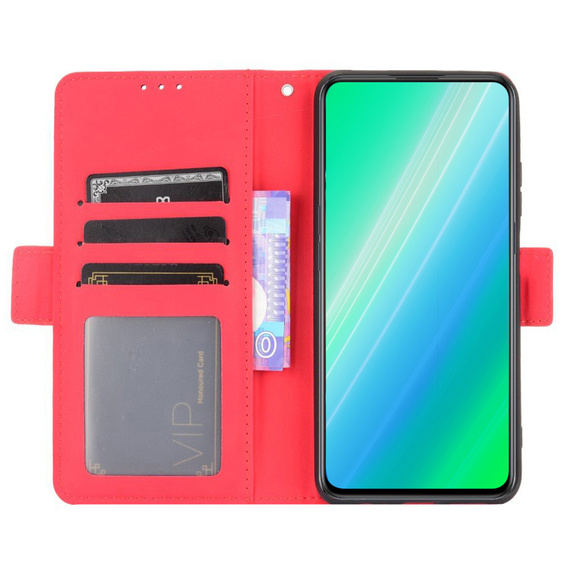 Pattintható tok a Oppo A98 5G, Card Slot, piros