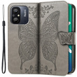 Pattintható tok a Xiaomi Redmi 12C, Butterfly, szürke