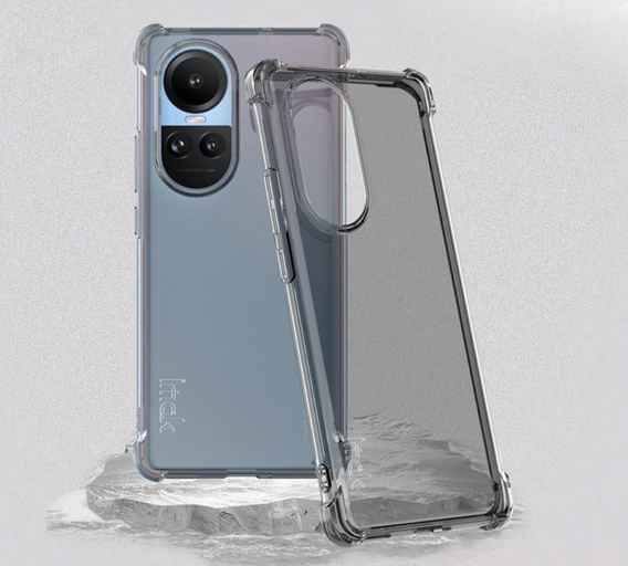 IMAK Telefontok a Oppo Reno 10 / 10 Pro, Dropproof, átlátszó / fekete