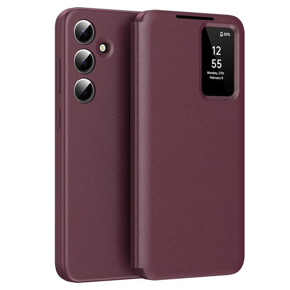 Flip tok Samsung Galaxy S23 FE, Smart View Wallet, bordó
