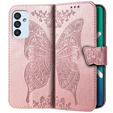 Pattintható tok a Samsung Galaxy M23 5G / M13, Butterfly, rózsaszín rose gold