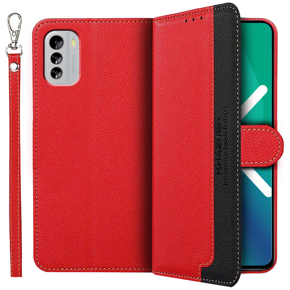 Pattintható tok a Nokia G60 5G, KHAZNEH RFID Case, Dual Color, piros