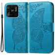 Pattintható tok a Xiaomi Redmi 10C, Butterfly, kék