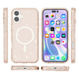 Tok iPhone 17 készülékhez, MagSafe, csillogó, áttetsző arany színű