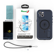 Vízálló tok iPhone 13, Redpepper, MagSafe-hoz, fekete